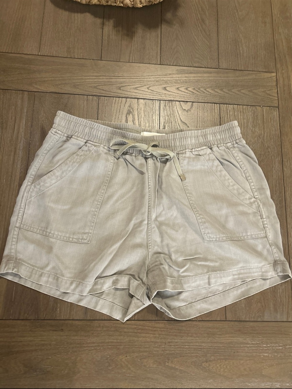Dear John Light Beige Elastic Waist Athletic Shorts